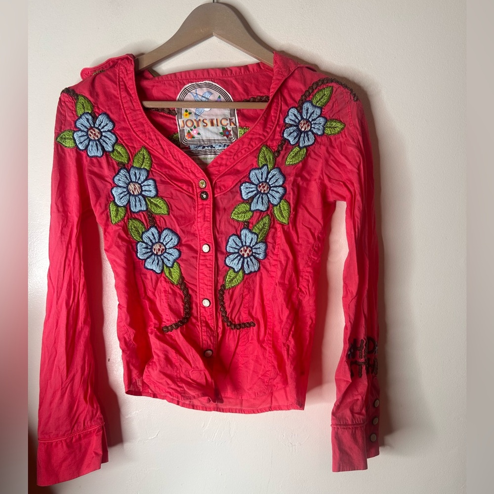 VTG Johnny Was - Joystick Embroidered Button Down - Picture 9 of 9